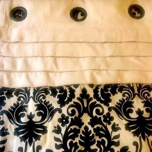 Waverly damask print curtains